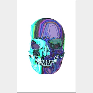 Colorful Skull Green Purple Posters and Art